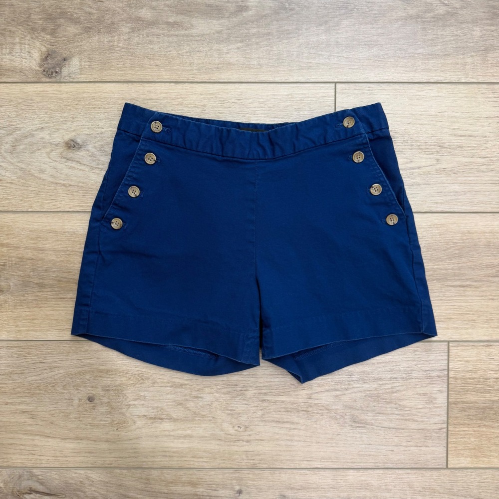Banana Republic Navy Blue Sailor Shorts Button Front Nautical Size 2